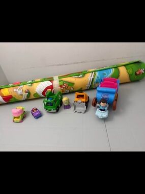 Fisher-Price Little People Mat and random Vehicle & Figure Play Set
